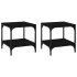 Mesas auxiliares 2 uds madera contrachapada negro 40x40x40