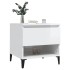 Mesas auxiliares 2 uds contrachapada blanco brillo 50x46x50