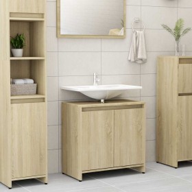 Armario de baño madera contrachapada color roble 60x33x61