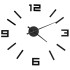 Reloj 3D de pared con diseño moderno negro 100 cm