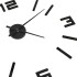 Reloj 3D de pared con diseño moderno negro 100 cm