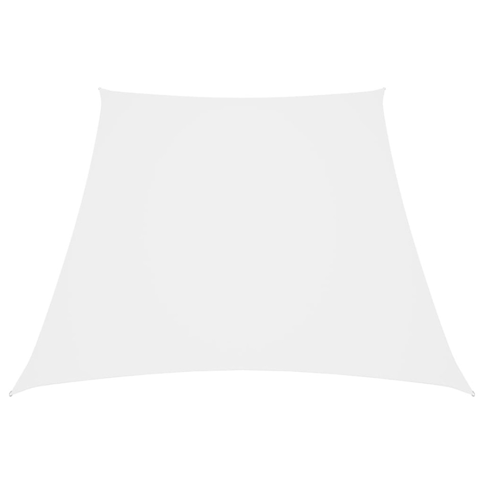 Toldo de vela trapezoidal tela oxford blanco 3/4x3