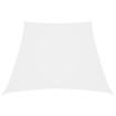 Toldo de vela trapezoidal tela oxford blanco 3/4x3 m