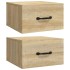 Mesitas de noche de pared 2 uds color roble Sonoma 35x35x20