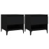 Mesas auxiliares 2 uds madera contrachapada negro 50x46x50