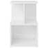 Mesita de noche madera contrachapada blanco brillo 35x35x55