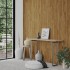 Paneles de pared con aspecto de madera PVC marrón 2,06