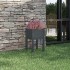 Jardinera de madera maciza de pino gris 40x40x70