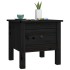 Mesa auxiliar de madera maciza de pino negro 40x40x39