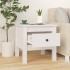 Mesa auxiliar de madera maciza de pino blanco 40x40x39