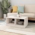 Mesa de centro de madera maciza de pino blanco 75x50x33,5