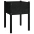 Jardineras 2 uds madera maciza de pino negro 50x50x70