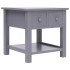 Mesa auxiliar madera de Paulownia gris 40x40x40