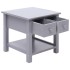 Mesa auxiliar madera de Paulownia gris 40x40x40