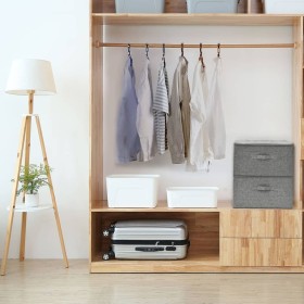 Cajas de almacenaje 2 unidades tela gris 43x34x23