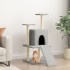 Rascador para gatos con postes de sisal gris claro 110