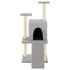 Rascador para gatos con postes de sisal gris claro 110