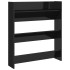 Zapatero de pared madera contrachapada negro brillo 80x18x90
