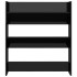 Zapatero de pared madera contrachapada negro brillo 80x18x90