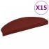 Alfombrilla de escaleras 15 uds tela punzonada 65x21x4 cm