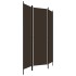 Biombo divisor de 3 paneles marrón 150x180