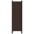 Biombo divisor de 3 paneles marrón 150x180