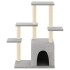 Rascador para gatos con postes de sisal gris claro 97,5