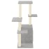 Rascador para gatos con postes de sisal gris claro 97,5