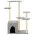 Rascador para gatos con postes de sisal gris claro 107,5