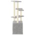 Rascador para gatos con postes de sisal gris claro 107,5