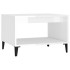 Mesa de centro madera contrachapada blanco brillo 60x50x40