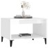 Mesa de centro madera contrachapada blanco brillo 60x50x40