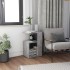 Mesa auxiliar de madera contrachapada gris hormigón 36x30x56