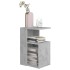 Mesa auxiliar de madera contrachapada gris hormigón 36x30x56