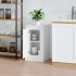 Aparador de madera contrachapada blanco 37,5x35,5x67,5