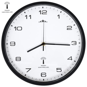 Reloj radiocontrol de pared cuarzo blanco y negro 31