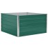 Jardinera elevada de acero galvanizado verde 100x100x45