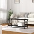 Mesa de centro madera contrachapada y hierro negro 100x45x45