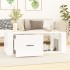 Mesa de centro madera contrachapada blanco brillo