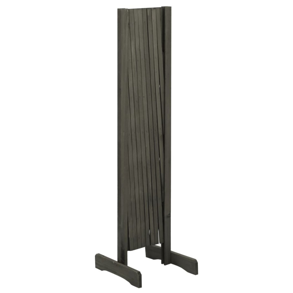 Valla de jardín enrejada madera maciza de abeto gris 180x100