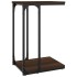 Mesa auxiliar madera contrachapada marrón roble 40x30x60