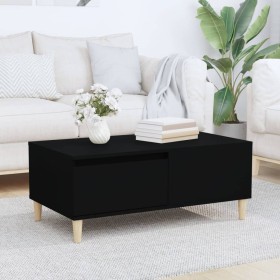 Mesa de centro madera contrachapada negro 90x50x36,5