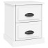 Mesita de noche madera contrachapada blanco 39x39x47,5