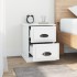 Mesita de noche madera contrachapada blanco 39x39x47,5