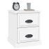 Mesita de noche madera contrachapada blanco 39x39x47,5