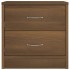 Mesita de noche madera de ingeniería marrón roble 40x30x40