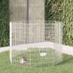 Recinto animales corral 8 paneles hierro galvanizado 54x100 cm