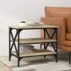 Mesa auxiliar madera contrachapada roble Sonoma 55x38x45 cm