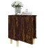 Mesitas de noche 2 uds patas madera roble ahumado 40x30x50