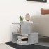 Mesa auxiliar de madera ingeniería gris hormigón 40x40x40